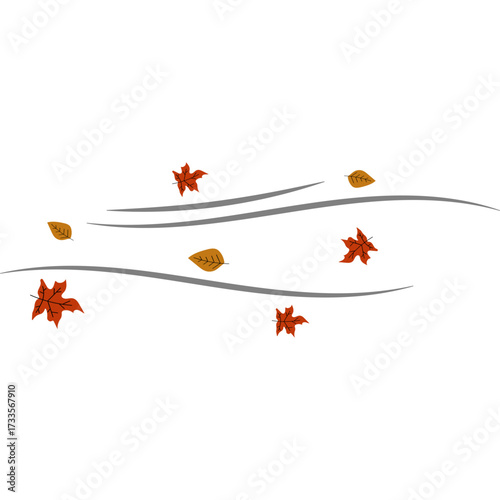 Autumn Leaves Blowing
