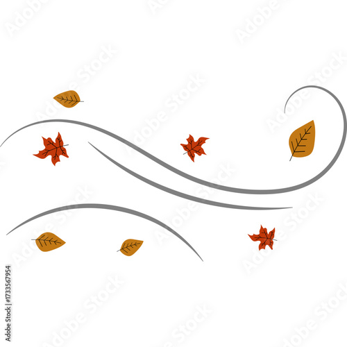 Autumn Leaves Blowing