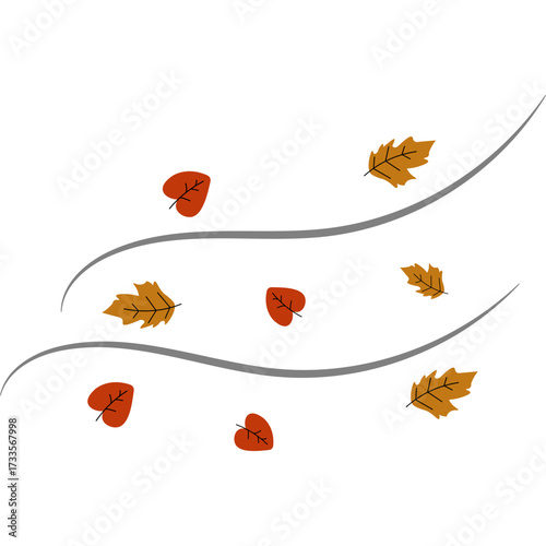 Autumn Leaves Blowing