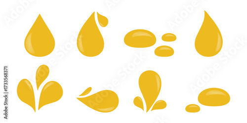 Oil drops icon. Honey liquid drop