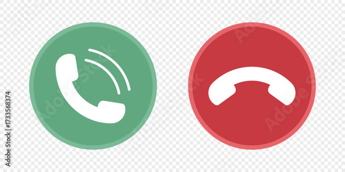 Answer and decline phone call icon