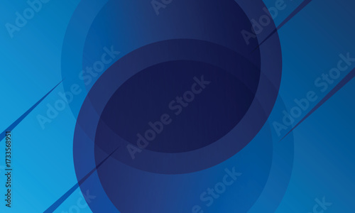 Blue gradient abstract background. Dynamic shapes composition. Circles purple gradient opacity simple backdrop. Deep blue Eps10 vector