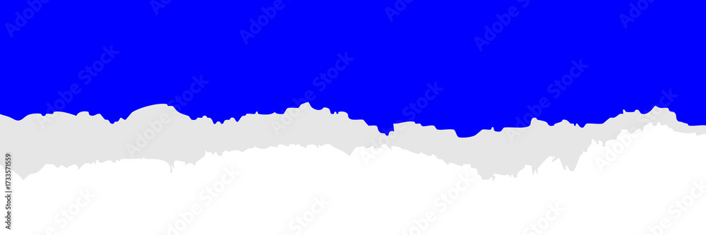 Obraz premium Realistic torn paper edge. Ripped blue paper mockup isolated on transparent background. Piece of rip paper PNG. mockup template&nbsp;