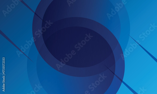 Blue gradient abstract background. Dynamic shapes composition. Circles purple gradient opacity simple backdrop. Deep blue Eps10 vector