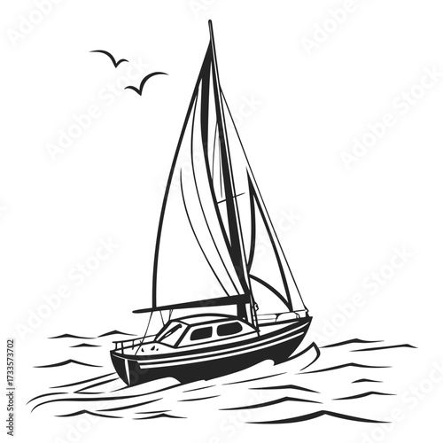 sailing boat on the sea