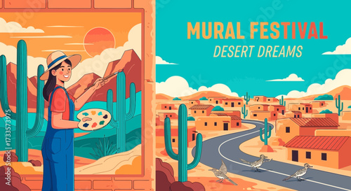 Desert Dreams: A Whimsical Mural Festival in the Southwestern Landscape