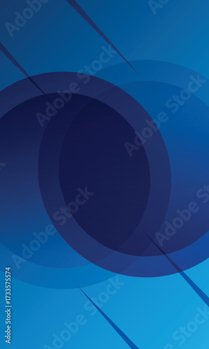 Blue gradient abstract background. Dynamic shapes composition. Circles purple gradient opacity simple backdrop. Deep blue Eps10 vector