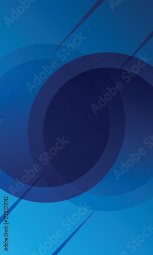 Blue gradient abstract background. Dynamic shapes composition. Circles purple gradient opacity simple backdrop. Deep blue Eps10 vector