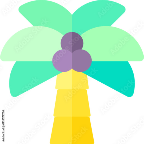 Palm Tree Tropical Beach Icon