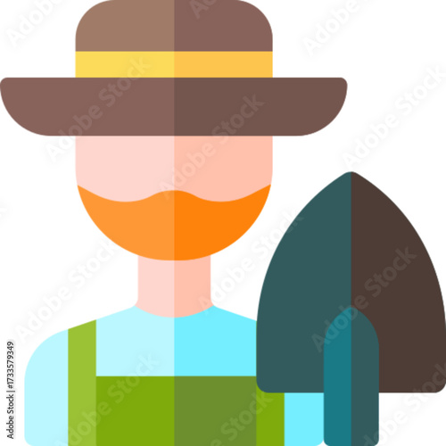 Peasant with Scythe Icon