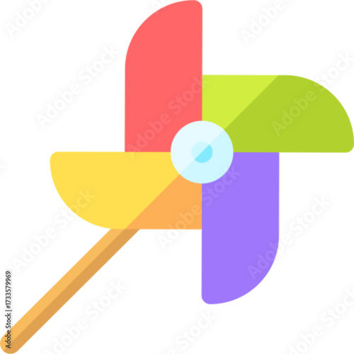 Pinwheel Colorful Spinner Icon