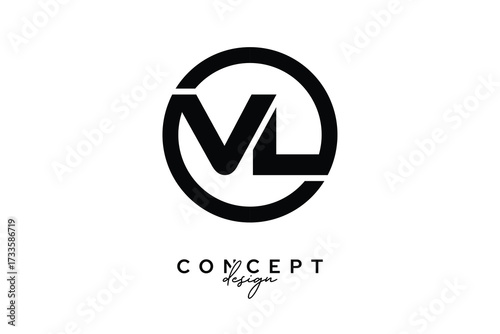 VL Creative Circle Monogram Logo Design – Modern Branding Concept