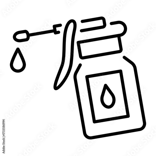 An outline style icon depicting oiler