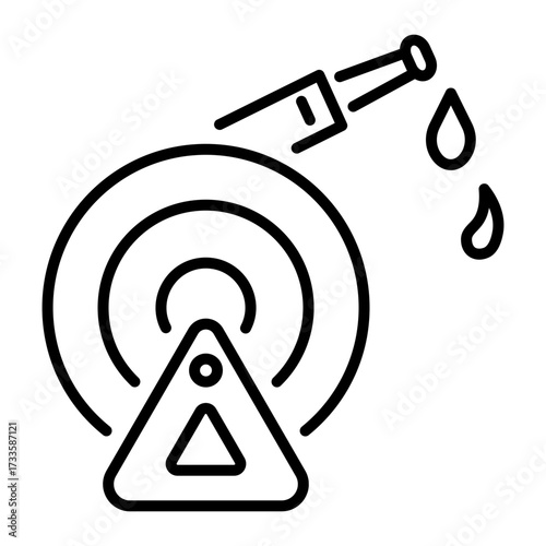 An outline style icon depicting coiled tubing