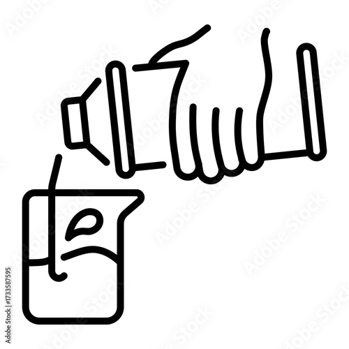 An outline style icon depicting crude oil