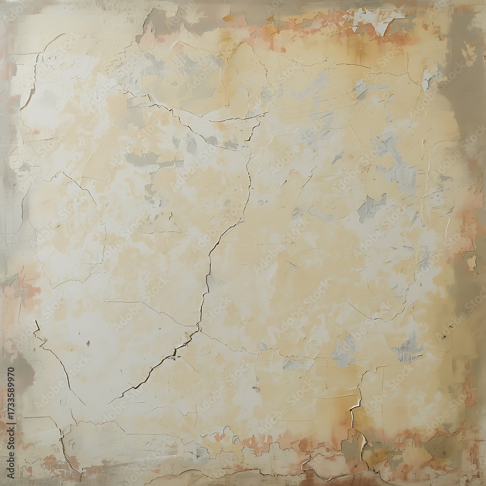 Obraz premium Old painted wall texture with grunge aesthetic and worn details