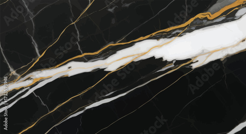 Premium black marble texture background with golden veins for luxurious design and decoration ideas