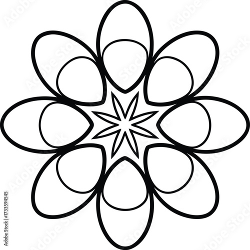 spa stones mandala arrangement illustration on transparent background