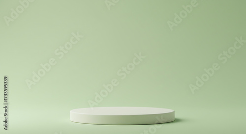 Wallpaper Mural Minimalist platform in soft green color Torontodigital.ca