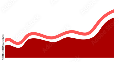 Abstract Wavy Background with Smooth Gradient Curves. Fluid Minimal Shapes for Modern Digital Design Template