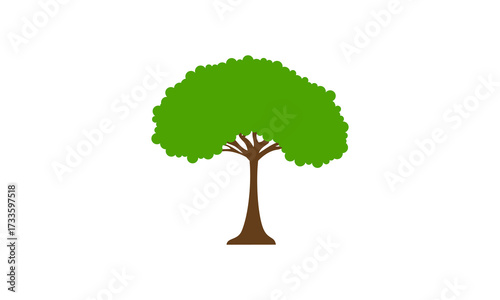 Fresh shady tree vector logo