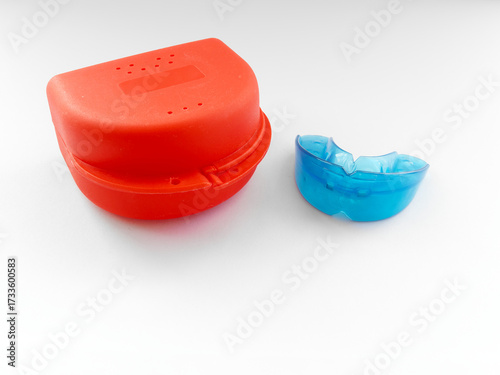 Dental simulator for teeth alignment. dental tariner help equalize growing teeth and correct bite, correct the position of the tongue. Teen orthodontic oral health care concept