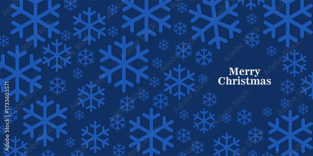 Fototapeta premium Merry Christmas and Happy New Year cards, posters, holiday covers. Set of greeting Xmas banner templates with snow fall typography in modern minimalist geometric style for web, social media, print.