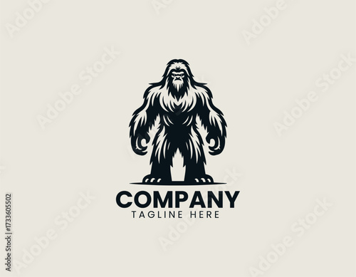 Abominable Snowman vector logo illustration