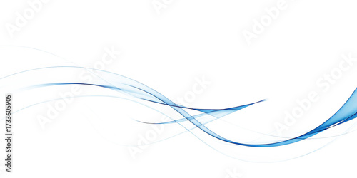 Flowing Blue Waves on Background isolated on a transparent background abstract dark