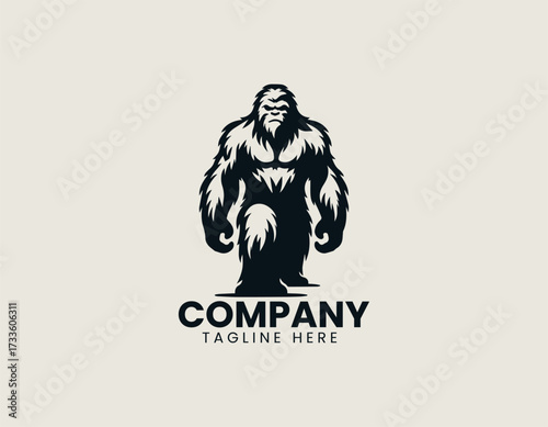 Abominable Snowman vector logo illustration