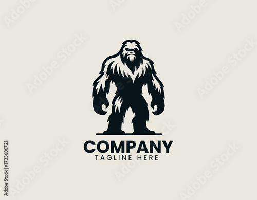 Abominable Snowman vector logo illustration
