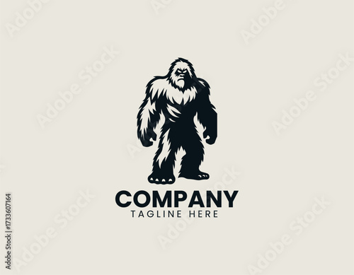 Abominable Snowman vector logo illustration
