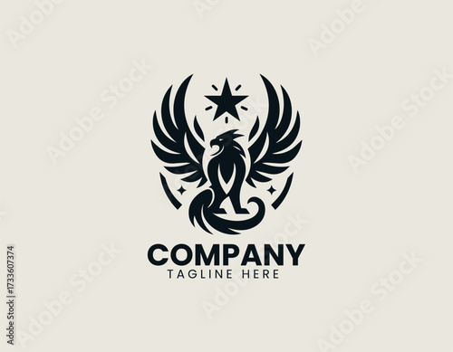 Griffin Star vector logo illustration