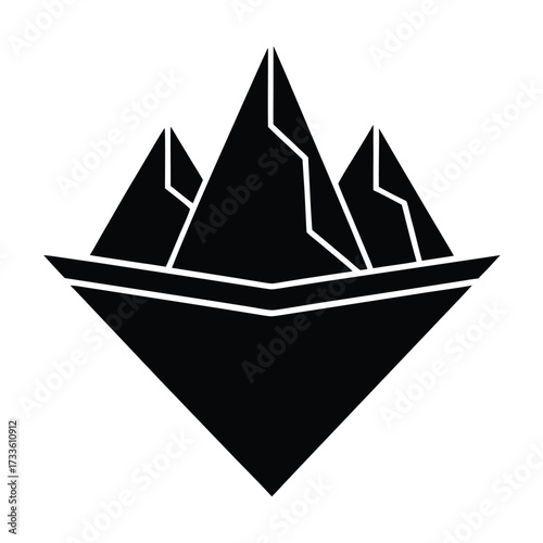 glacier vector icon on white background