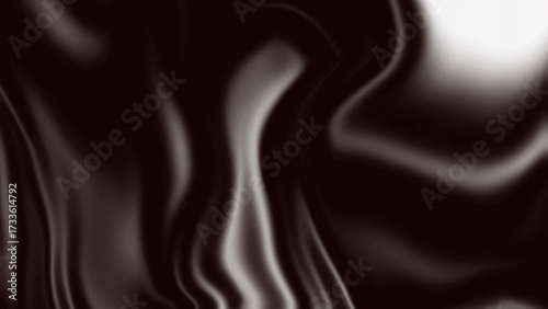 Abstract pattern mimicking dark satin, silk, or viscous liquid movement.Dark abstract liquid texture background with glossy, flowing waves.