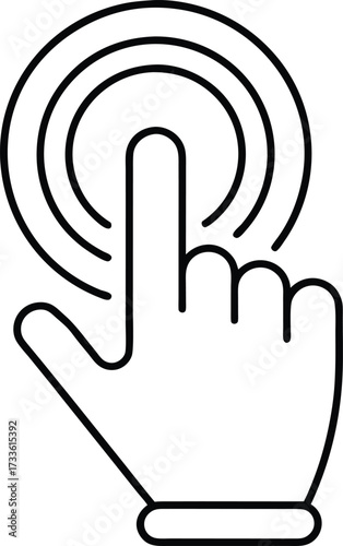 touchscreen gesture icon illustration on transparent background