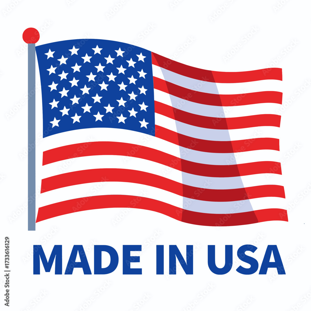 Fototapeta premium American pride: bold USA flag waving with 