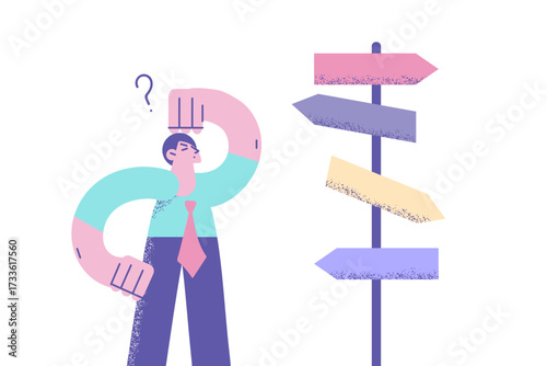Making decision in business and opportunities concept