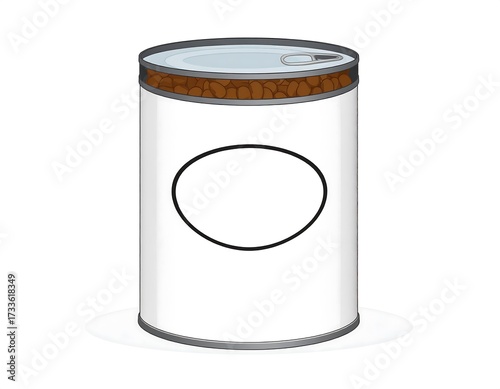 Simple illustration of a can of food