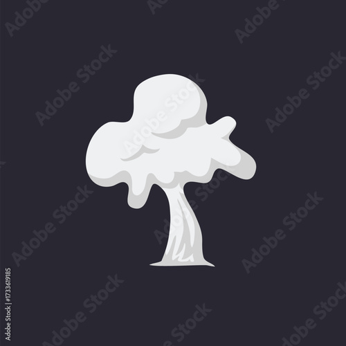 Cartoon Smoke Cloud, Vector White Aroma Or Toxic Steaming Vapor, Dust Steam. Design Elements, Flow Mist Or Smoky Steam for your design
