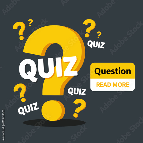 Question mark quiz challenge awaits!