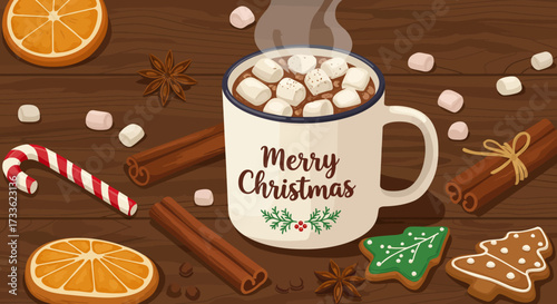 Cozy Christmas Treats Festive Cocoa, Gingerbread Cookies, and Holiday Spices for a Warm Celebration
