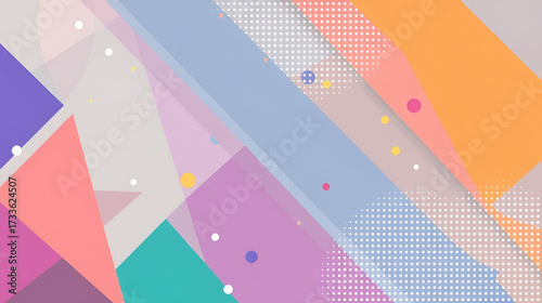 Wallpaper Mural modern abstract colorful geometry shape banner with dots. Vector modern banner business background with geometric shapes. element diagonal style concept for banner, poster, flyer, card, cover. vector. Torontodigital.ca
