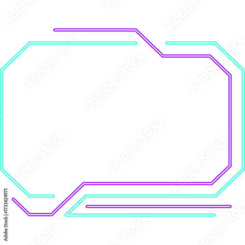 Neon Tech Futuristic Frame