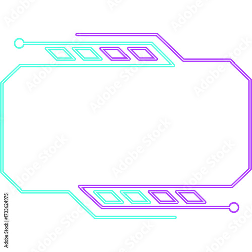 Neon Tech Futuristic Frame