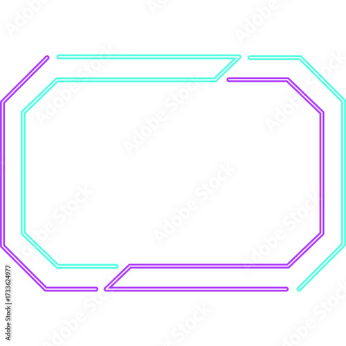 Neon Tech Futuristic Frame