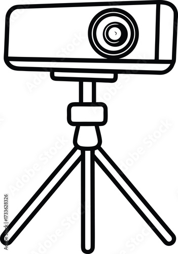 webcam tripod illustration on transparent background