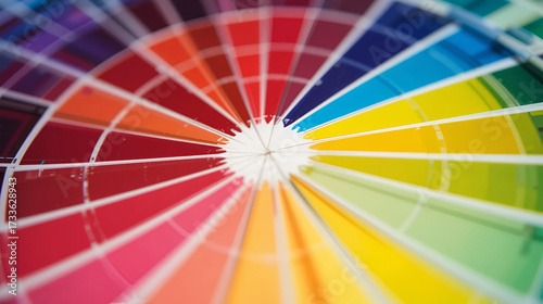 Wallpaper Mural Colorful color wheel with segments representing different hues and shades, used in design and art Torontodigital.ca