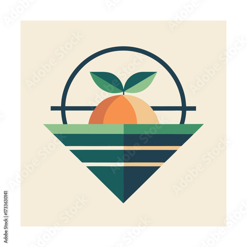 Orange fruit logo