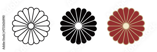 和風の花アイコンセット